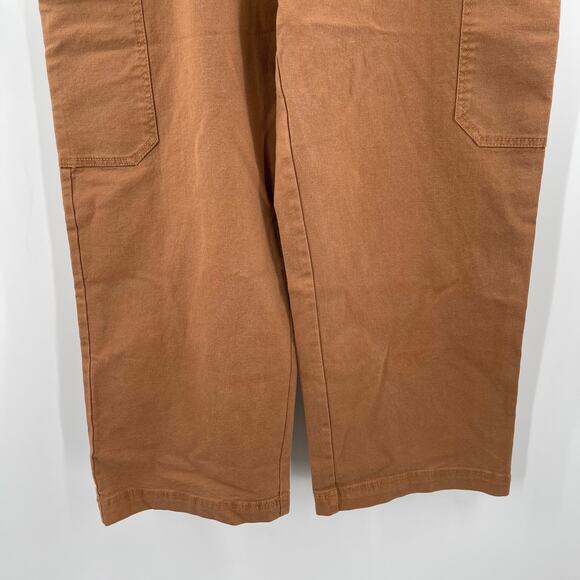 Z SUPPLY Noah Cargo Pants Size Extra Large Chestnut Cropped NWT Cotton Stretch - Picture 13 of 16